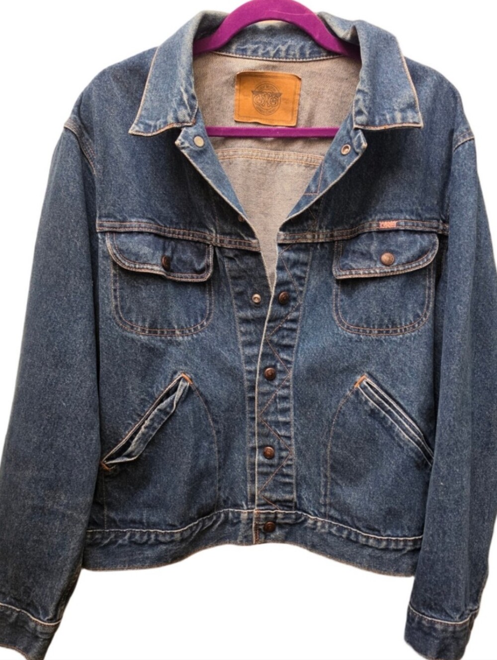 Vintage Great Western Garment Co GWG Denim Trucker Jacket 90s Canada Workwear